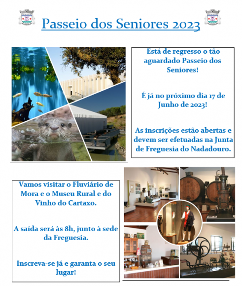 PASSEIO DOS SENIORES 2023 - 17 DE JUNHO