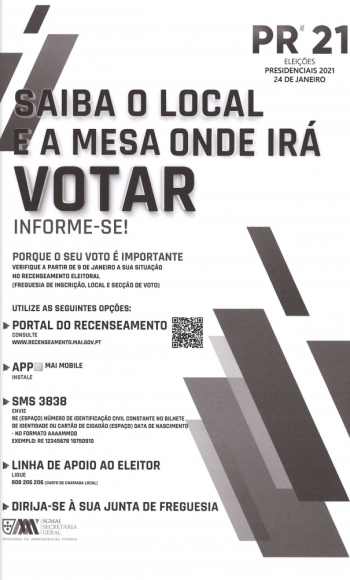 ELEI&Ccedil;&Otilde;ES PRESIDENCIAIS 2021 - 24 DE JANEIRO