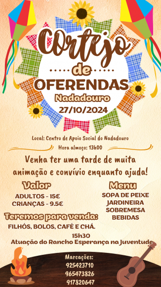 Cortejo de Oferendas - Centro de Apoio Social do Nadadouro