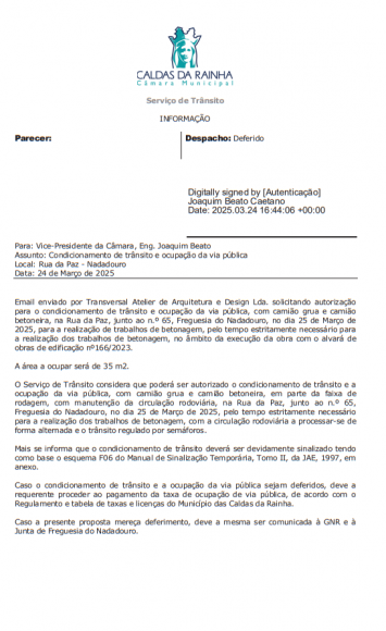 Condicionamento de tr&acirc;nsito e ocupa&ccedil;&atilde;o da via p&uacute;blica