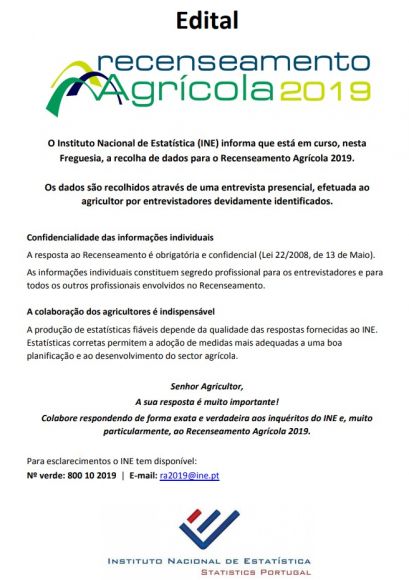 RECENSEAMENTO AGR&Iacute;COLA 2019