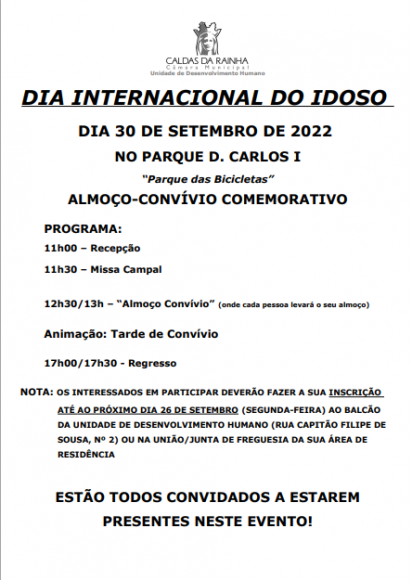 DIA INTERNACIONAL DO IDOSO
